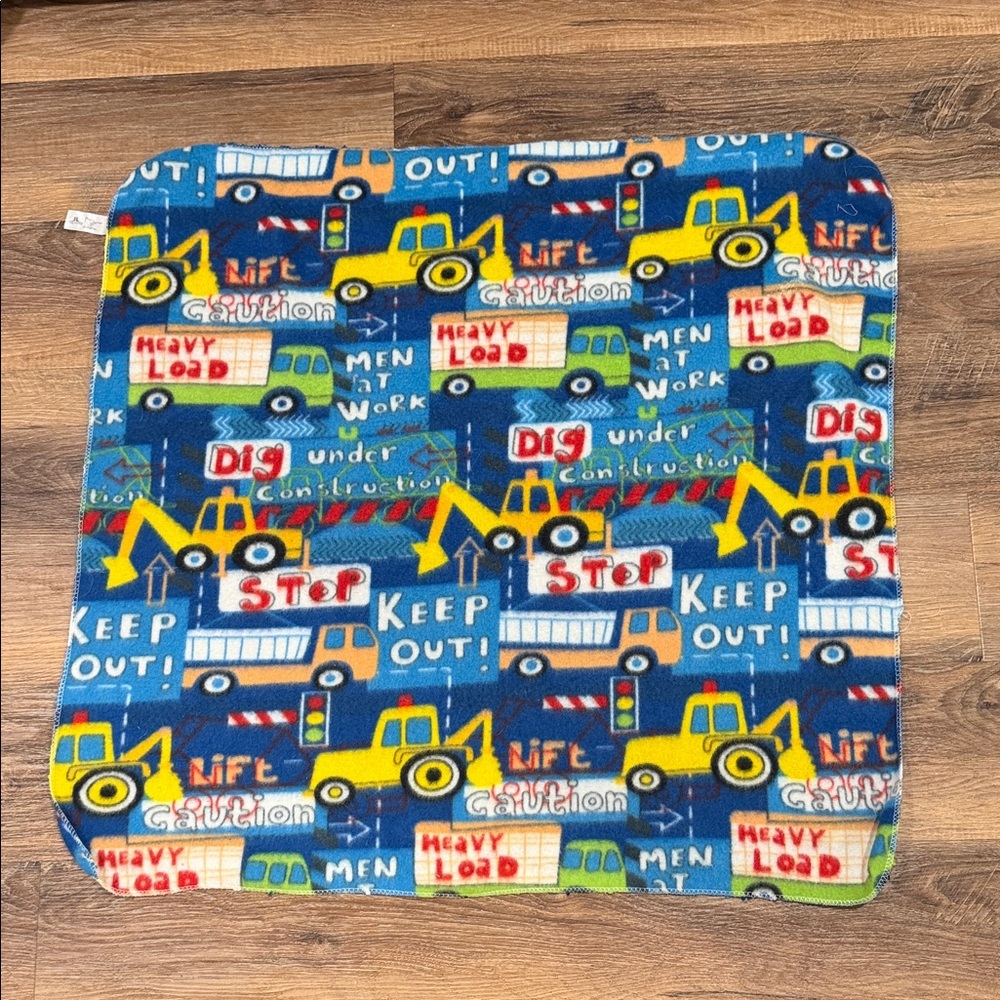 Cribmates truck blue Construction Theme Kids baby blanket
